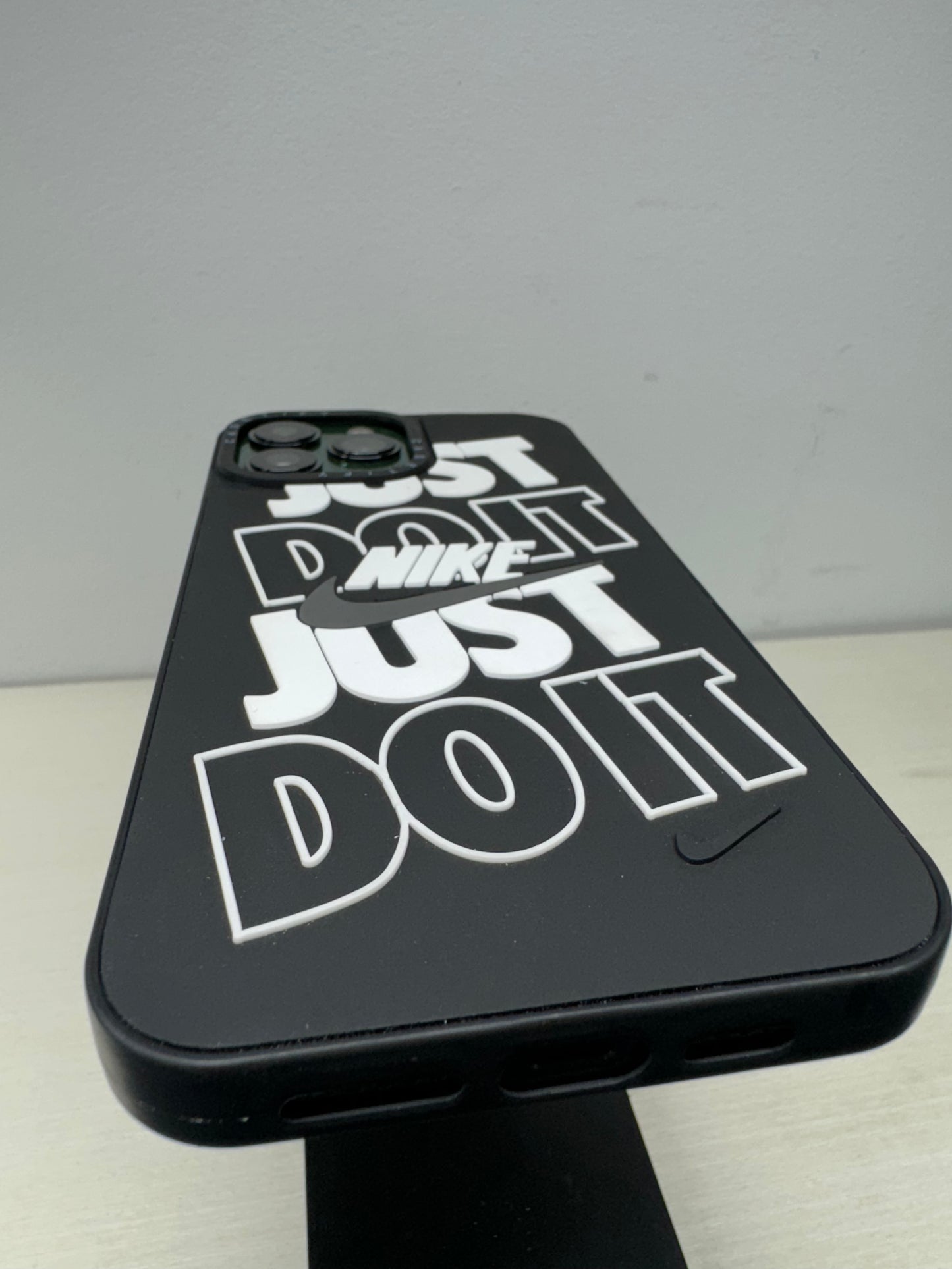 Black Nike iPhone case for 12 thru 15 Pro Max