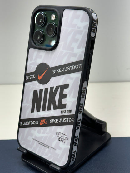 White Nike iPhone case for 12 thru 15 Pro Max