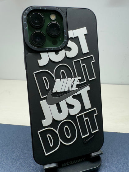 Black Nike iPhone case for 12 thru 15 Pro Max