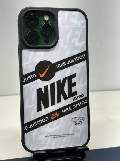 White Nike iPhone case for 12 thru 15 Pro Max