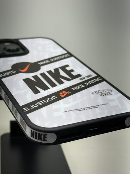 White Nike iPhone case for 12 thru 15 Pro Max