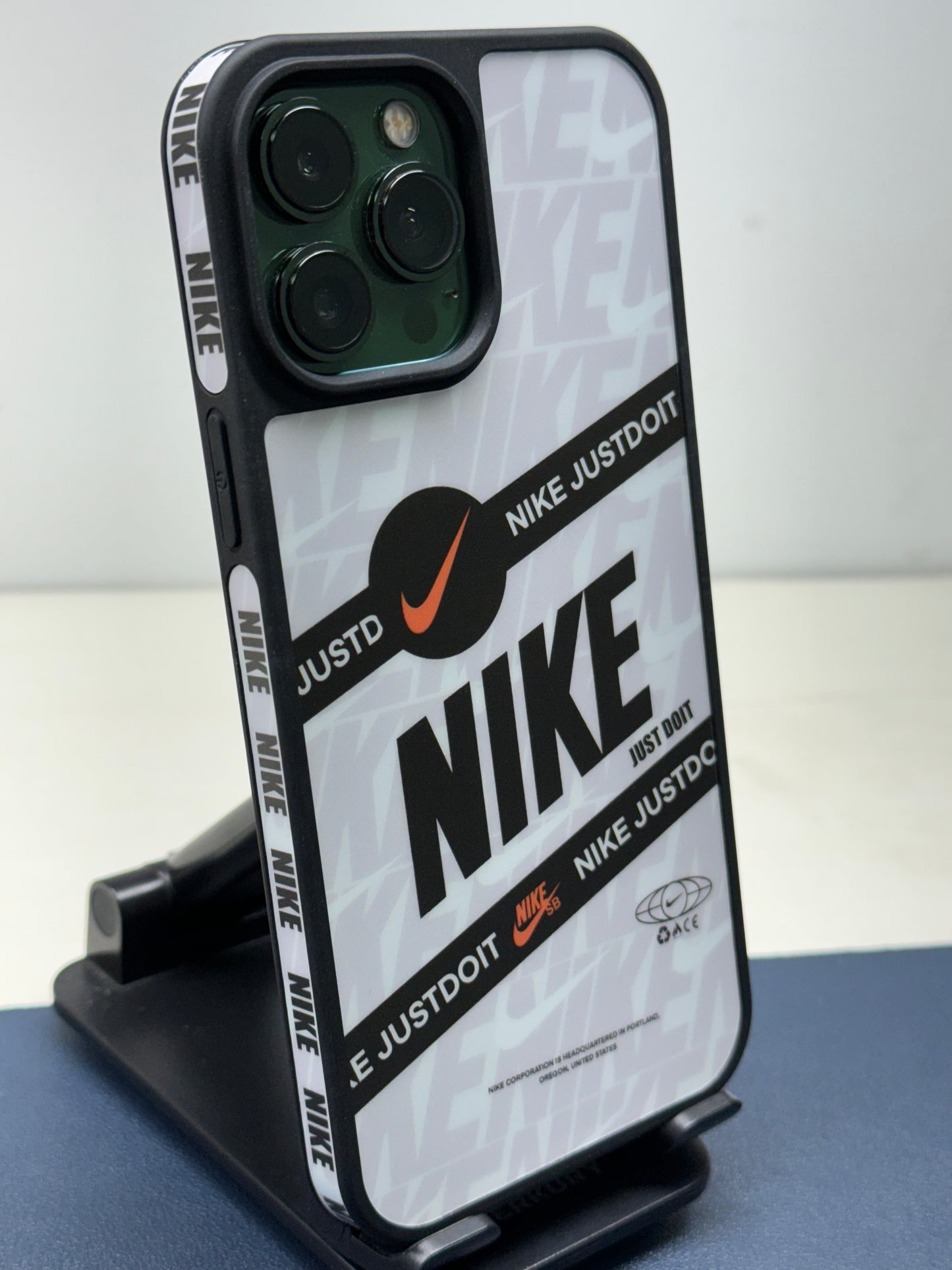 White Nike iPhone case for 12 thru 15 Pro Max