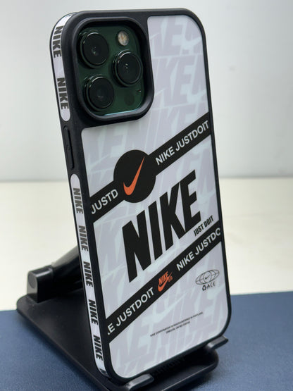 White Nike iPhone case for 12 thru 15 Pro Max